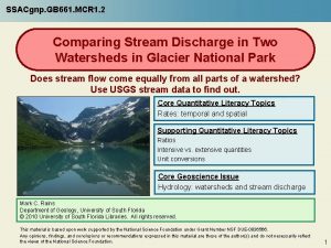 SSACgnp GB 661 MCR 1 2 Comparing Stream