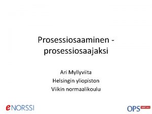 Prosessiosaaminen