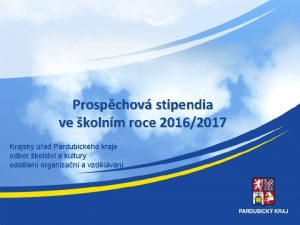 Prospchov stipendia ve kolnm roce 20162017 Krajsk ad