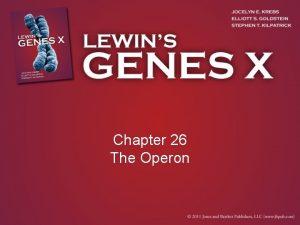 Chapter 26 The Operon 26 1 Introduction coupled