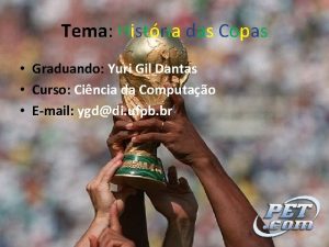 Tema Histria das Copas Graduando Yuri Gil Dantas