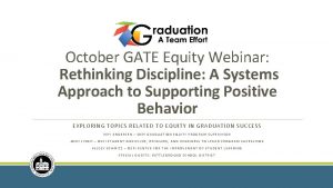 October GATE Equity Webinar Rethinking Discipline A Systems