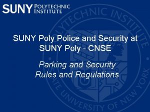 SUNY Poly Police and Security at SUNY Poly