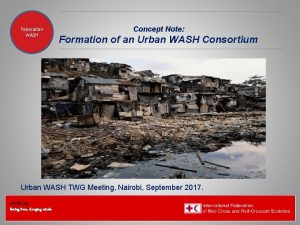Federation Health WASH Wat SanEH Concept Note Formation