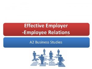 Effective Employer Employee Relations A 2 Business Studies