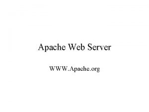 Apache Web Server WWW Apache org Apache Overview