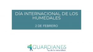 DA INTERNACIONAL DE LOS HUMEDALES 2 DE FEBRERO