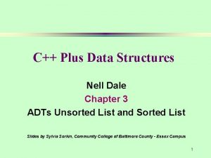 C Plus Data Structures Nell Dale Chapter 3 C Plus Data Structures Nell Dale Chapter 3