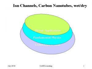 Ion Channels Carbon Nanotubes wetdry Device Applications Fundamental