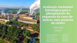 Avaliao Ambiental Estratgica para o planejamento da expanso