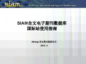 SIAM Journals http epubs siam org 1997 http