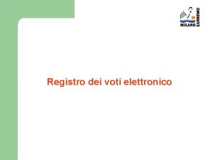 Registro dei voti elettronico Registro elettronico dei voti