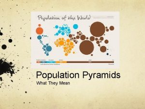 Population Pyramids What They Mean Population Pyramids What