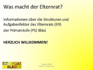 Was macht der Elternrat Informationen ber die Strukturen