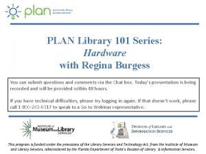 PLAN Library 101 Series Hardware with Regina Burgess