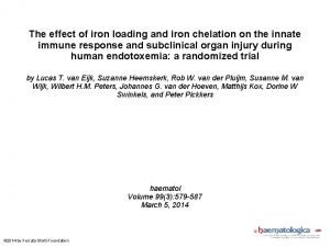 The effect of iron loading and iron chelation