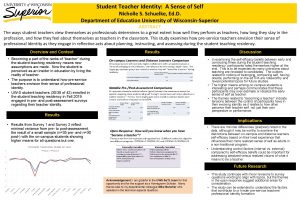 Student Teacher Identity A Sense of Self Nicholle