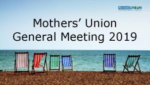 Mothers Union General Meeting 2019 Thank You Mothers