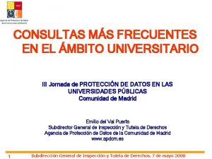 CONSULTAS MS FRECUENTES EN EL MBITO UNIVERSITARIO III