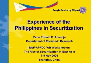 The Government of the Bangko Sentral ng Pilipinas