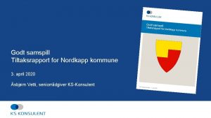 Godt samspill Tiltaksrapport for Nordkapp kommune 3 april
