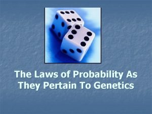 The Laws of Probability As They Pertain To