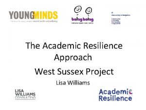 The Academic Resilience Approach West Sussex Project Lisa