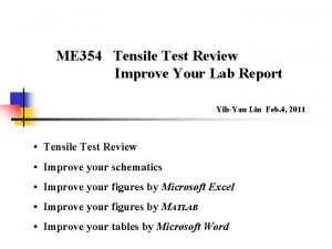 ME 354 Tensile Test Review Improve Your Lab