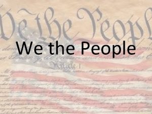 We the People Civics in Our Lives Good