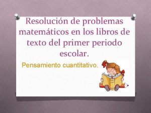 Resolucin de problemas matemticos en los libros de