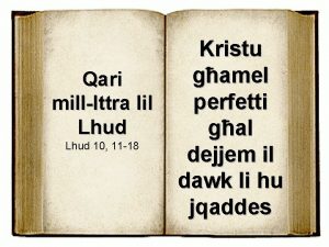 Qari millIttra lil Lhud 10 11 18 Kristu