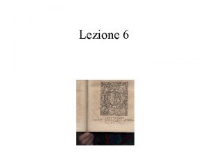 Lezione 6 Istituzioni e religione 1094 consacrazione della