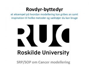 Rovdyrbyttedyr et eksempel p hvordan modellering kan gribes