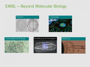 EMBL Beyond Molecular Biology Physics Computational Biology 1