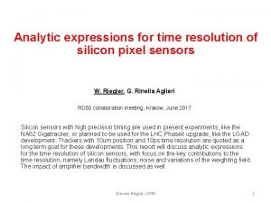 Analytic expressions for time resolution of silicon pixel