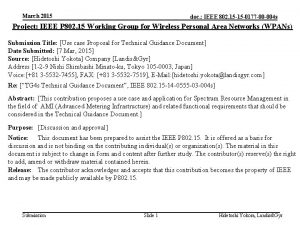 March 2015 doc IEEE 802 15 15 0177