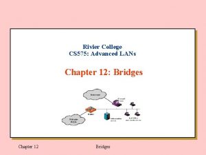 Rivier College CS 575 Advanced LANs Chapter 12
