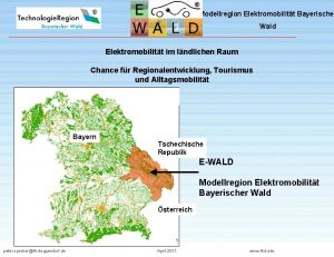 Modellregion Elektromobilitt Bayerischer Wald Elektromobilitt im lndlichen Raum