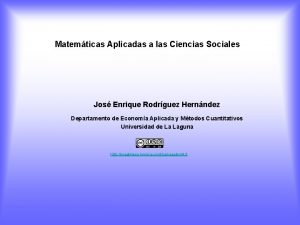 Matemticas Aplicadas a las Ciencias Sociales Jos Enrique