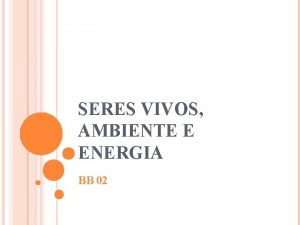 SERES VIVOS AMBIENTE E ENERGIA BB 02 NIVEIS