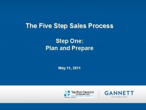 The Five Step Sales Process Step One Plan