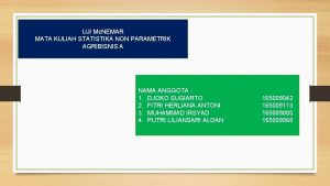 UJI Mc NEMAR MATA KULIAH STATISTIKA NON PARAMETRIK