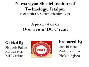 Narnarayan Shastri Institute of Technology Jetalpur Electronics Communication