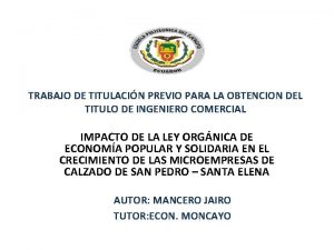 TRABAJO DE TITULACIN PREVIO PARA LA OBTENCION DEL