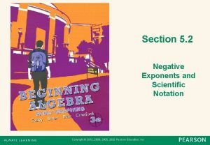 Section 5 2 Negative Exponents and Scientific Notation