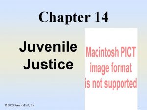 Chapter 14 Juvenile Justice 2003 Prentice Hall Inc