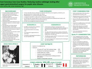 Cost Conscious Care Case Studies Reducing routine radiologic