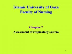 Islamic University of Gaza Faculty of Nursing Chapter