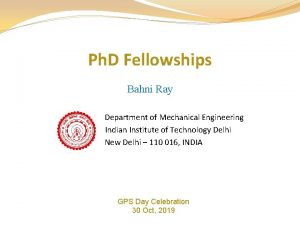 Bahni ray iit delhi