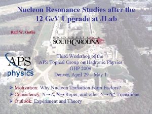 Nucleon Resonance Studies after the 12 Ge V